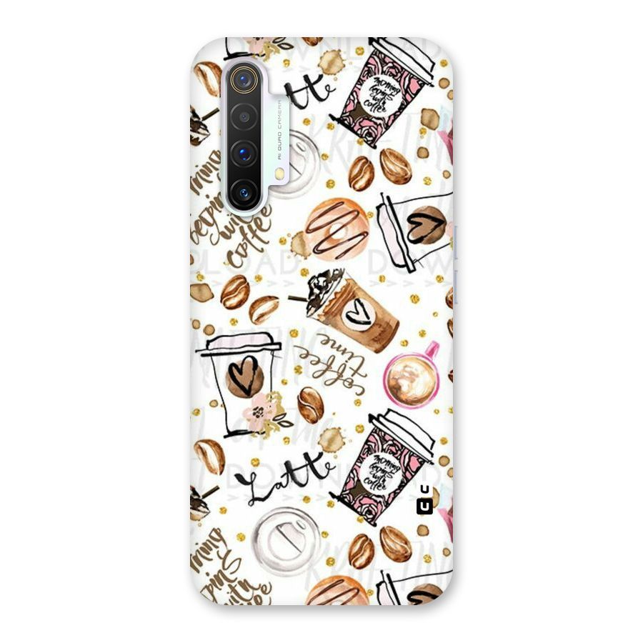 Cute Coffee Pattern Back Case for Realme X3 SuperZoom