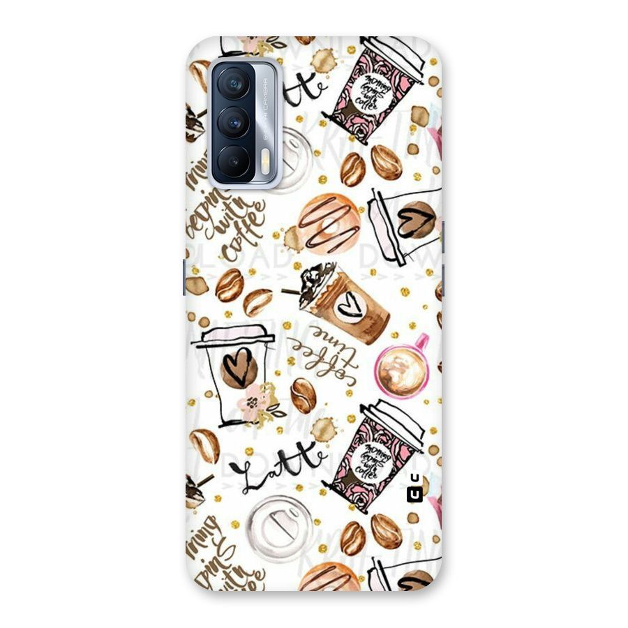 Cute Coffee Pattern Back Case for Realme X7