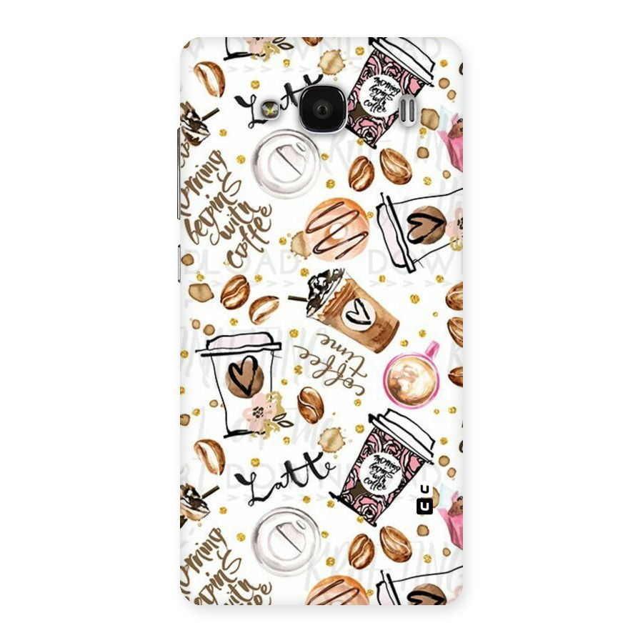 Cute Coffee Pattern Back Case for Redmi 2