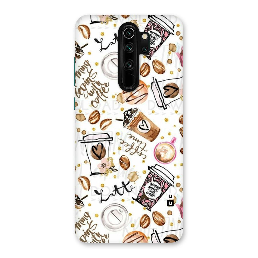 Cute Coffee Pattern Back Case for Redmi Note 8 Pro