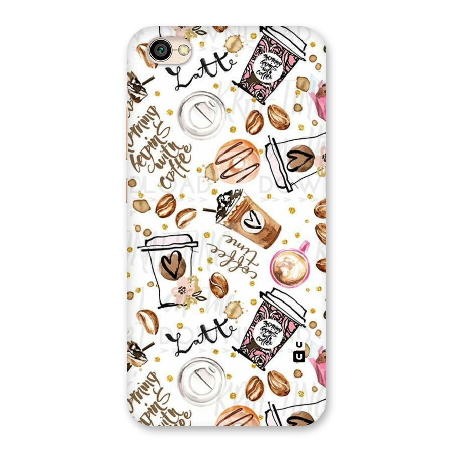 Cute Coffee Pattern Back Case for Redmi Y1 Lite