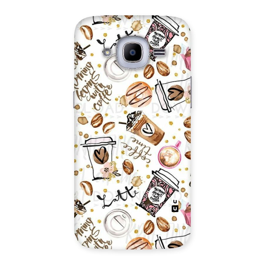 Cute Coffee Pattern Back Case for Samsung Galaxy J2 Pro