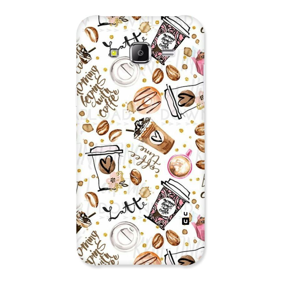 Cute Coffee Pattern Back Case for Samsung Galaxy J5