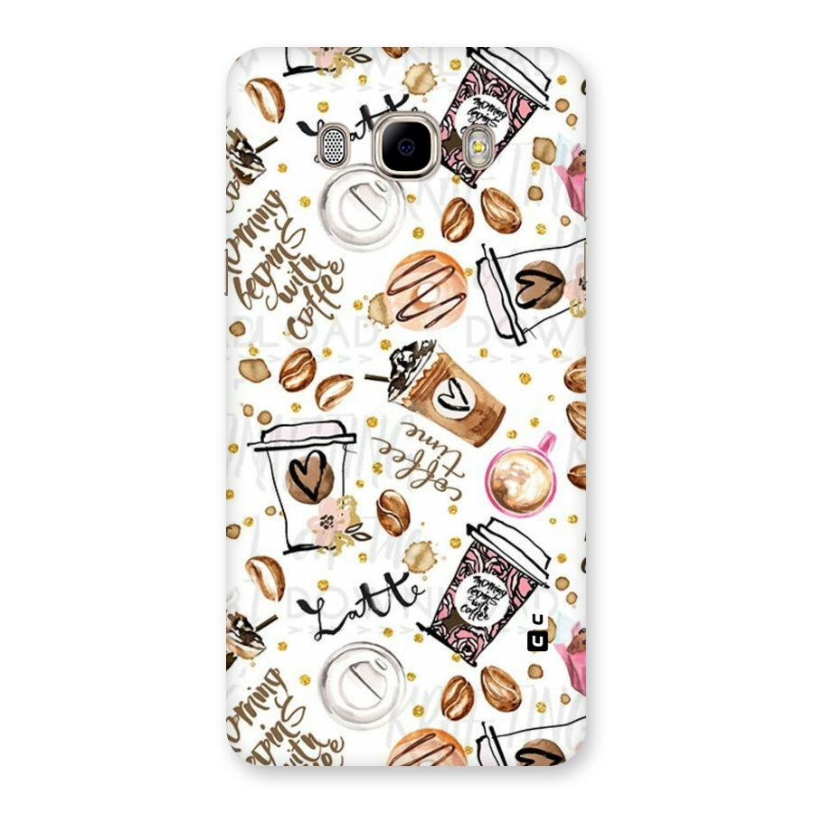 Cute Coffee Pattern Back Case for Samsung Galaxy J7 2016