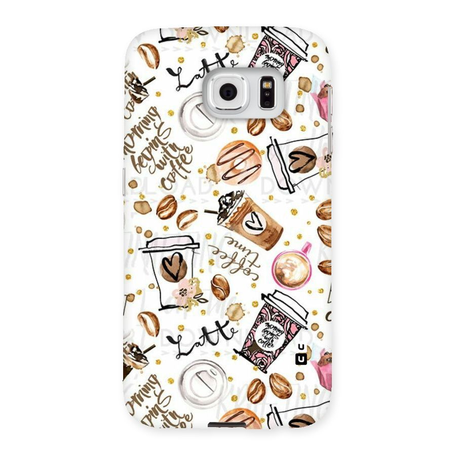 Cute Coffee Pattern Back Case for Samsung Galaxy S6