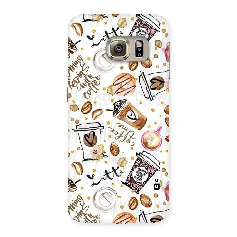 Cute Coffee Pattern Back Case for Samsung Galaxy S6 Edge