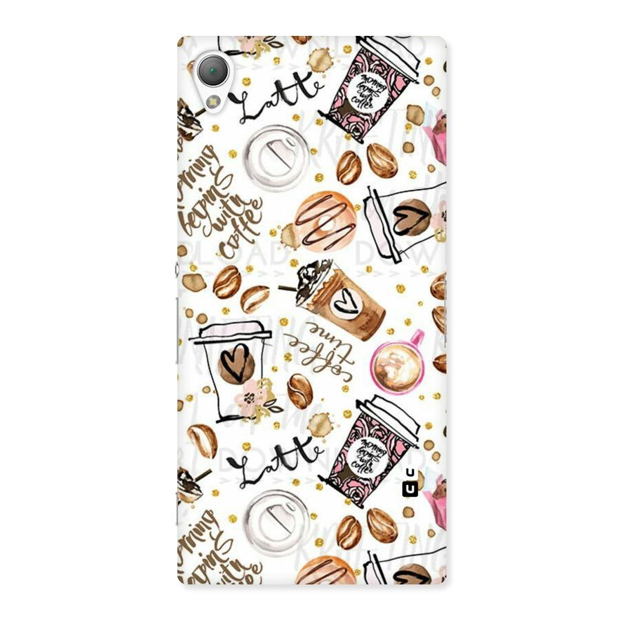 Cute Coffee Pattern Back Case for Sony Xperia Z3