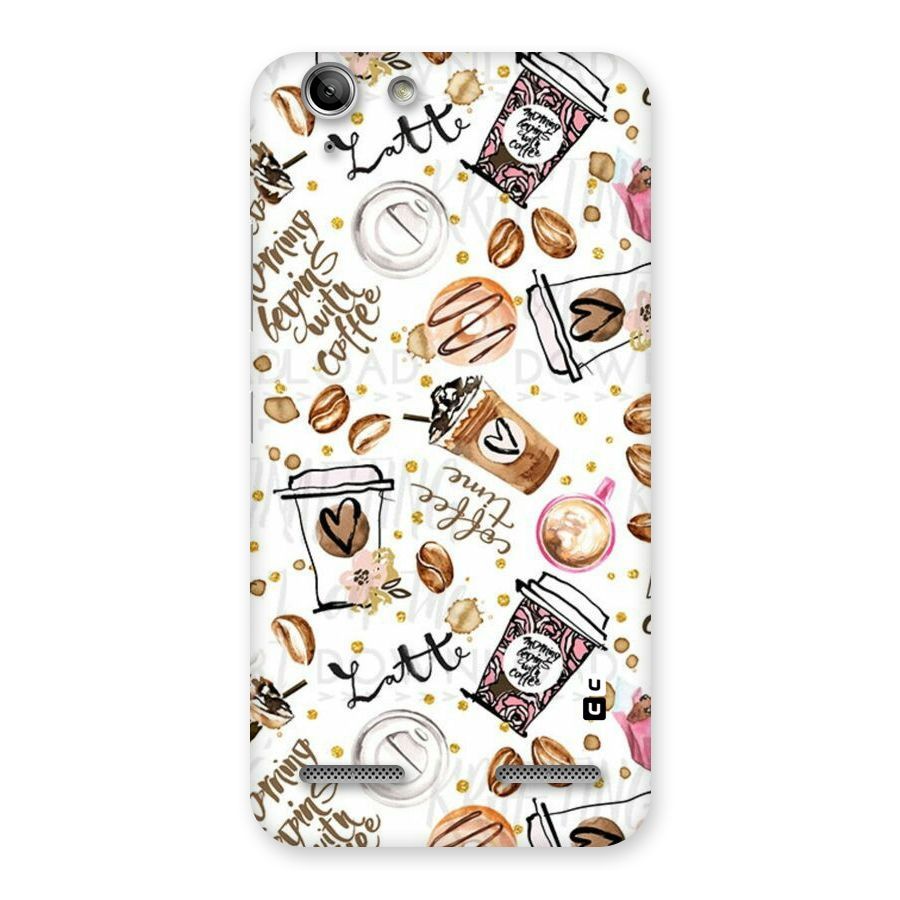 Cute Coffee Pattern Back Case for Vibe K5