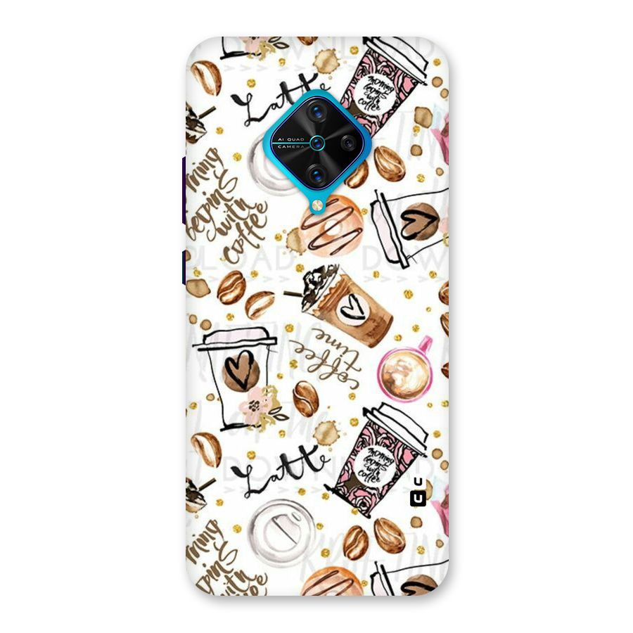 Cute Coffee Pattern Back Case for Vivo S1 Pro