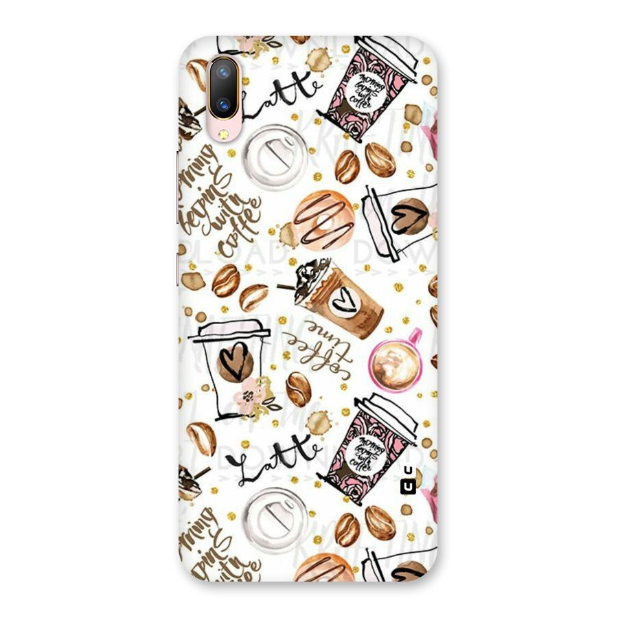 Cute Coffee Pattern Back Case for Vivo V11 Pro