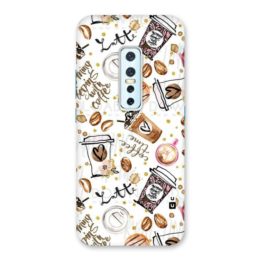 Cute Coffee Pattern Back Case for Vivo V17 Pro