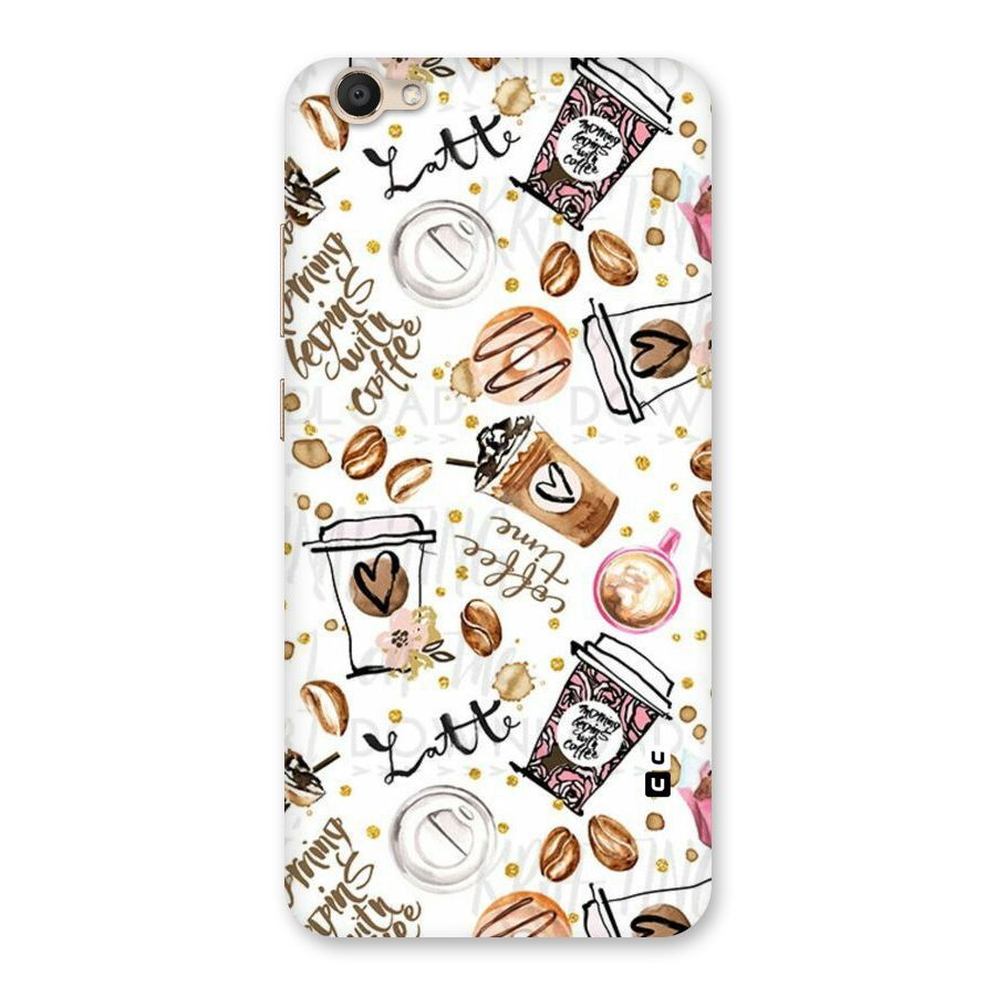 Cute Coffee Pattern Back Case for Vivo V5