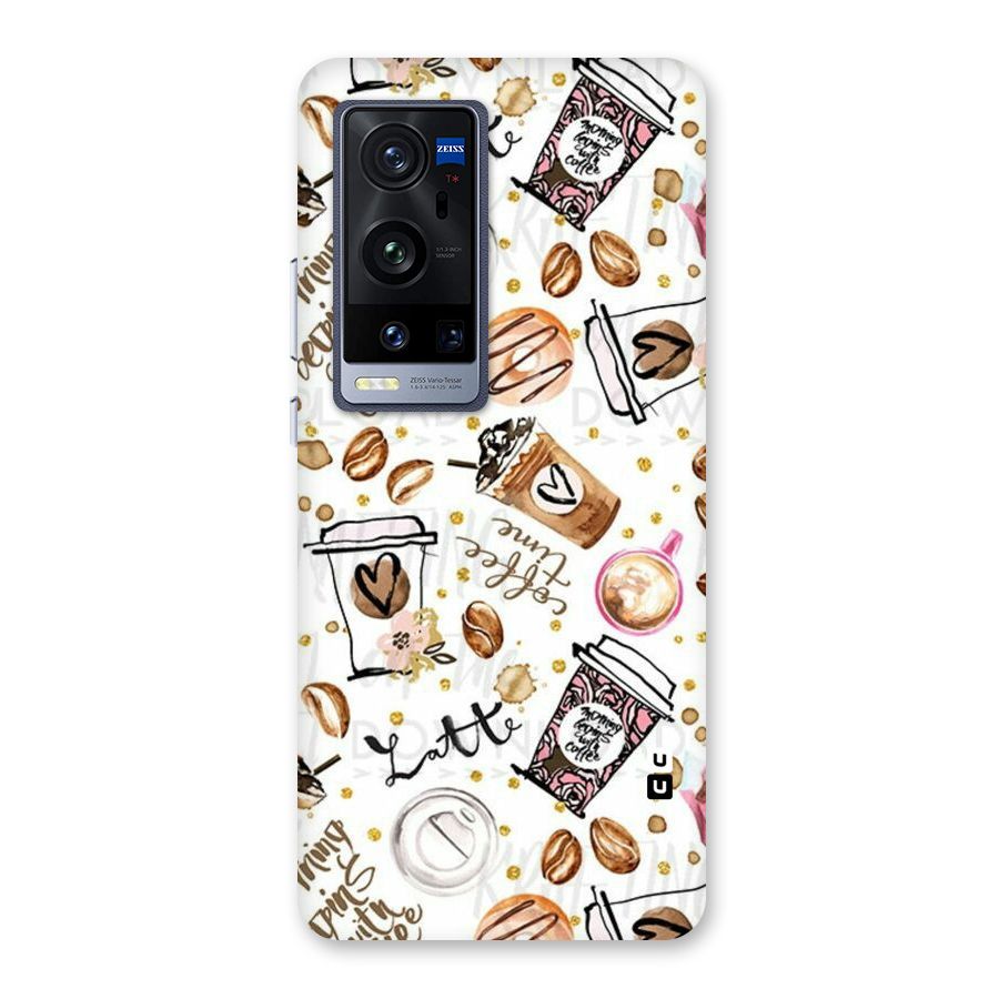 Cute Coffee Pattern Back Case for Vivo X60 Pro Plus