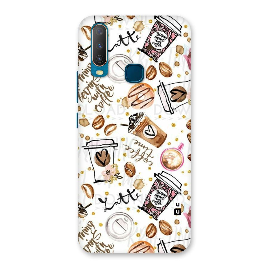 Cute Coffee Pattern Back Case for Vivo Y11