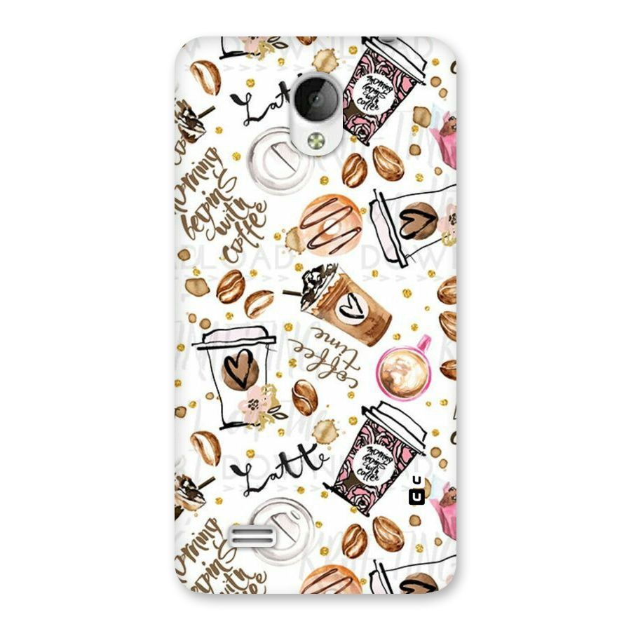Cute Coffee Pattern Back Case for Vivo Y21