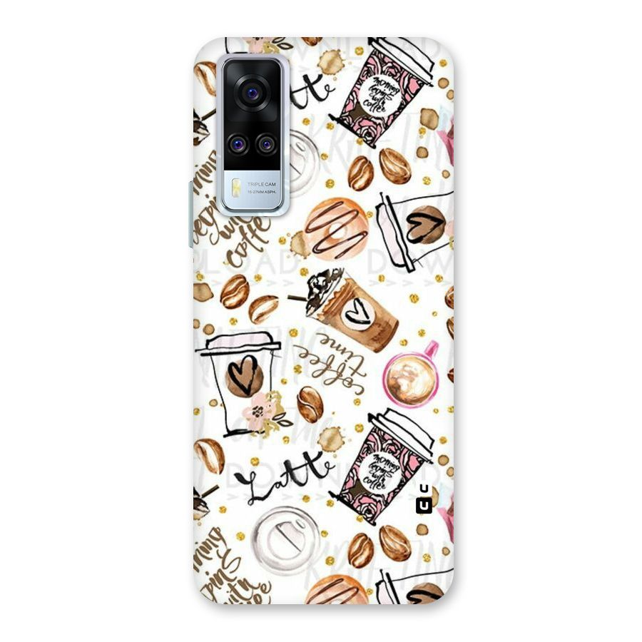 Cute Coffee Pattern Back Case for Vivo Y31