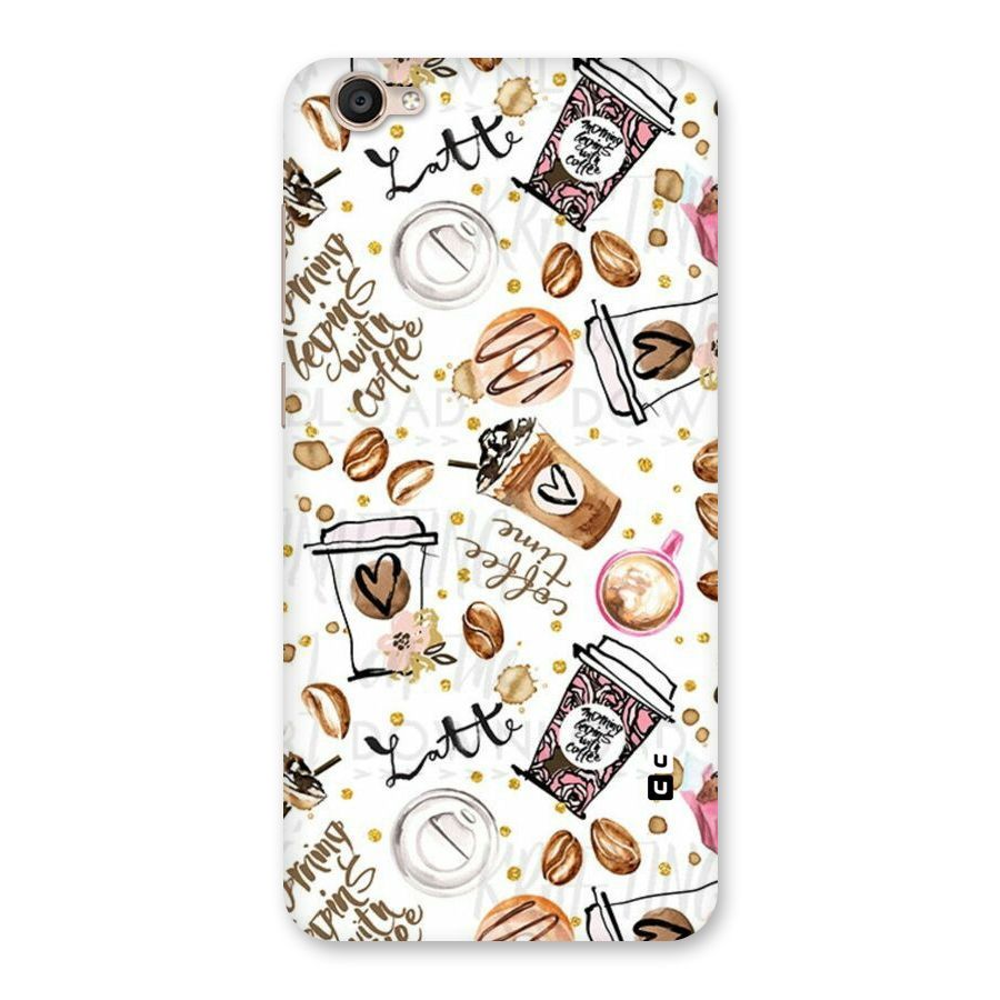 Cute Coffee Pattern Back Case for Vivo Y55