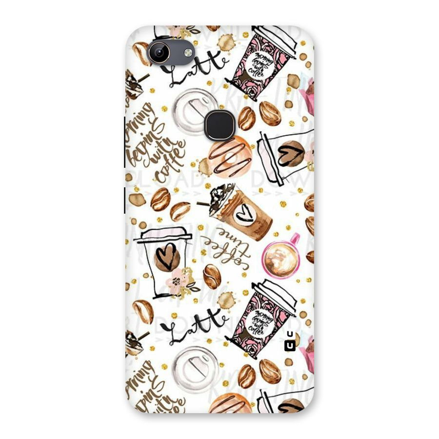 Cute Coffee Pattern Back Case for Vivo Y81