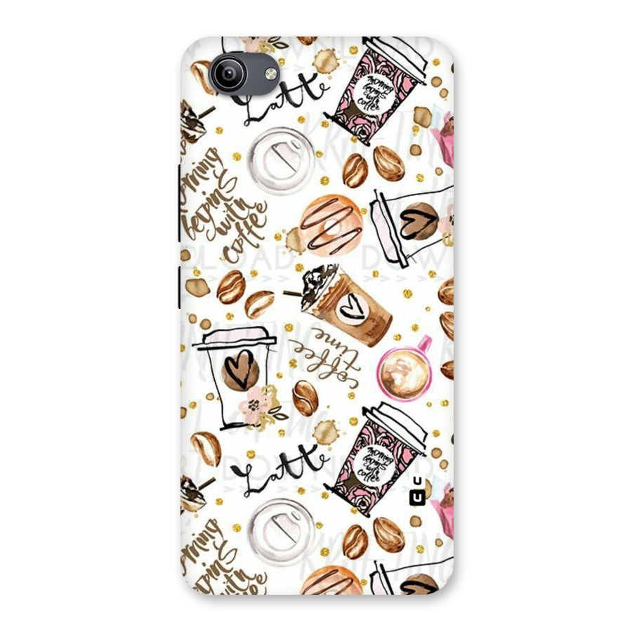 Cute Coffee Pattern Back Case for Vivo Y81i