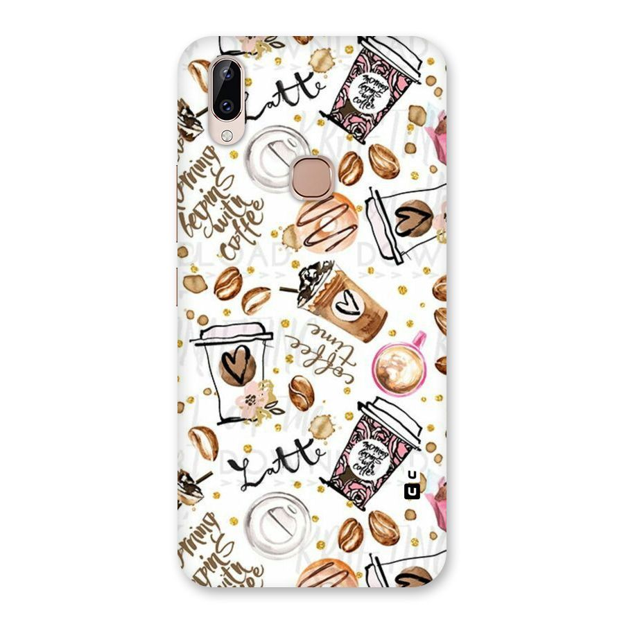 Cute Coffee Pattern Back Case for Vivo Y83 Pro