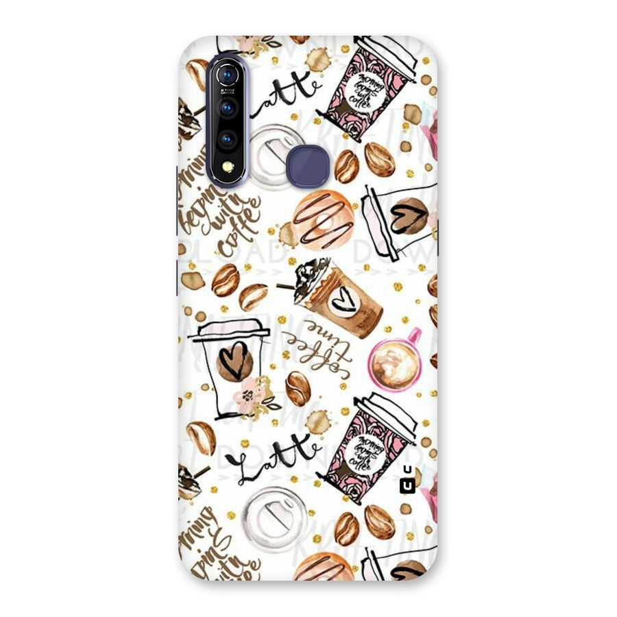 Cute Coffee Pattern Back Case for Vivo Z1 Pro