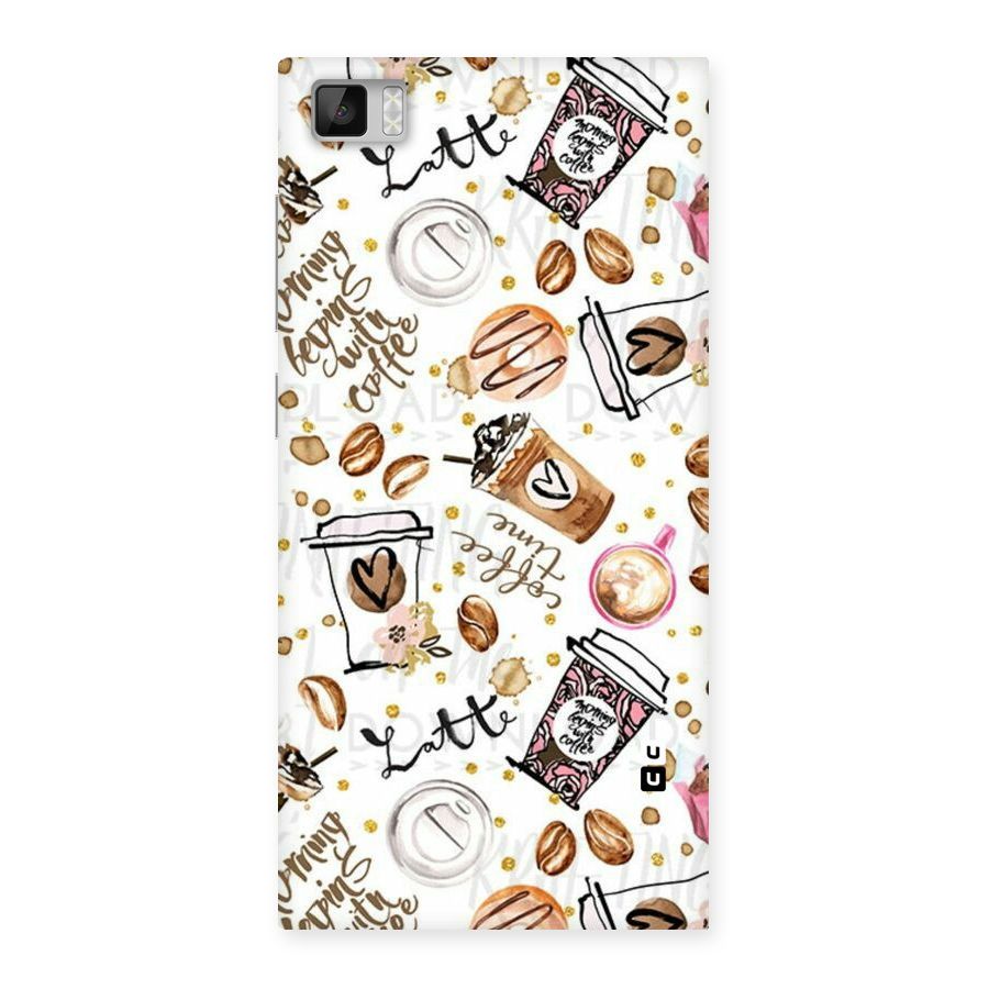 Cute Coffee Pattern Back Case for Xiaomi Mi3
