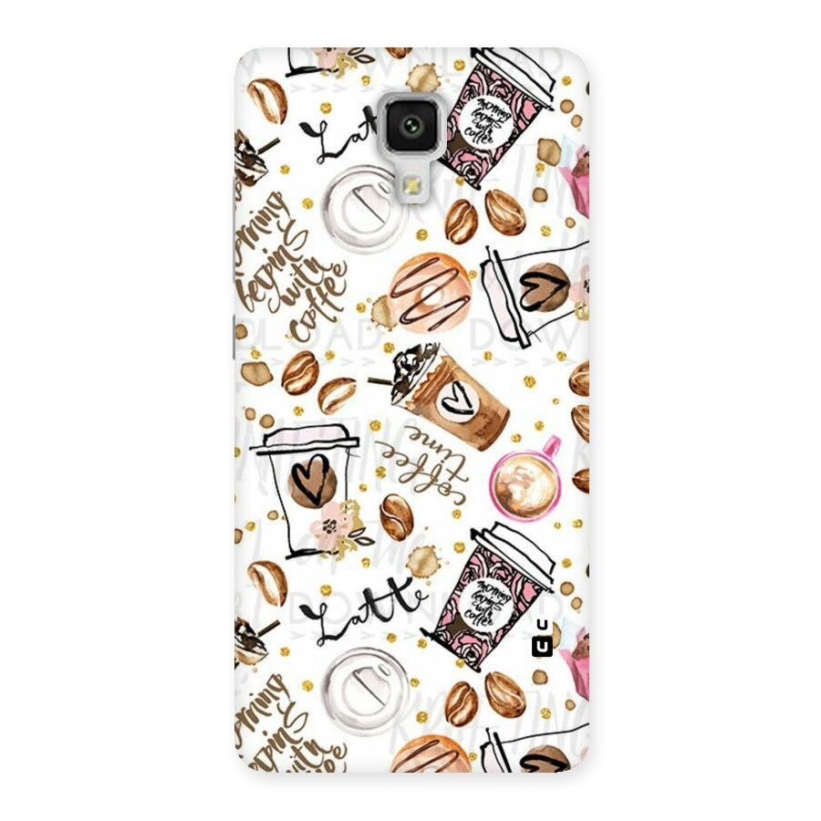 Cute Coffee Pattern Back Case for Xiaomi Mi 4