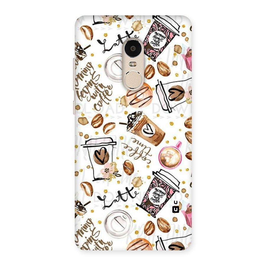 Cute Coffee Pattern Back Case for Xiaomi Redmi Note 4