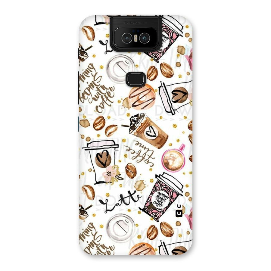 Cute Coffee Pattern Back Case for Zenfone 6z