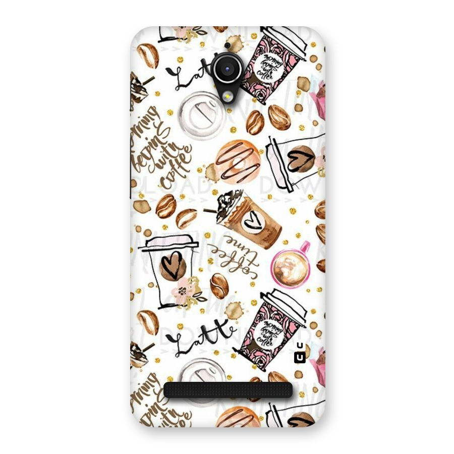 Cute Coffee Pattern Back Case for Zenfone Go