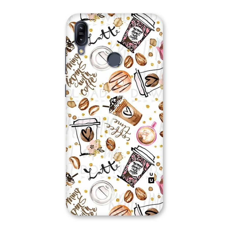 Cute Coffee Pattern Back Case for Zenfone Max M2