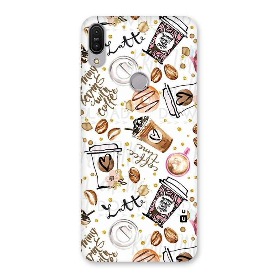 Cute Coffee Pattern Back Case for Zenfone Max Pro M1