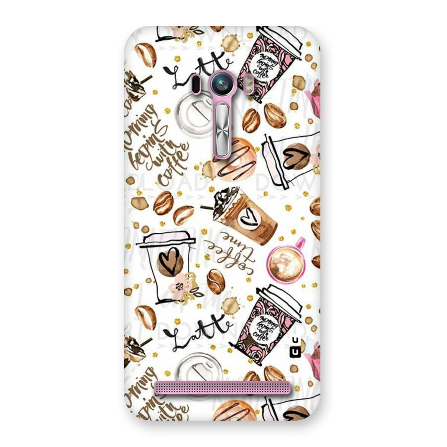 Cute Coffee Pattern Back Case for Zenfone Selfie