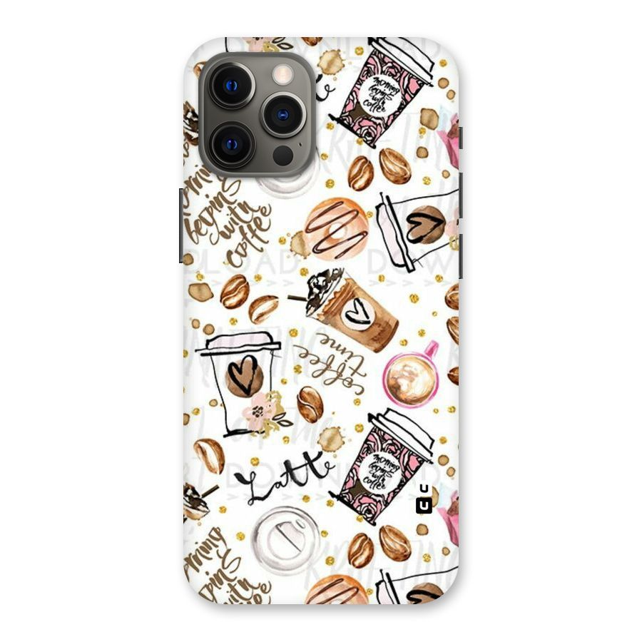 Cute Coffee Pattern Back Case for iPhone 12 Pro Max