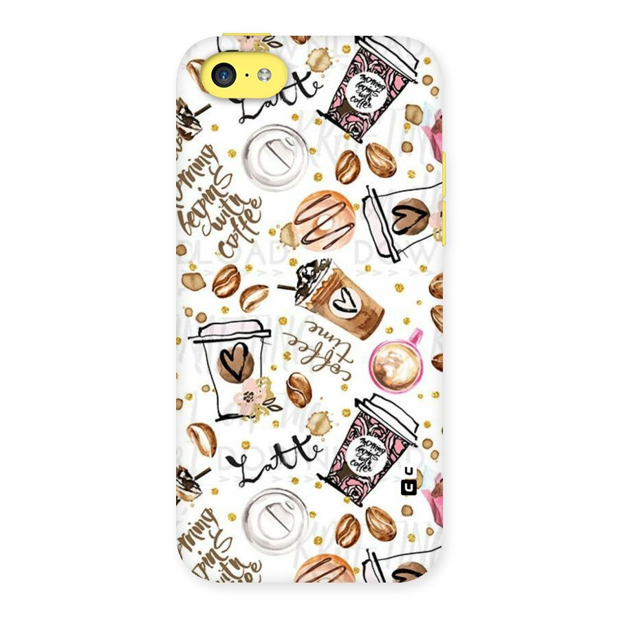 Cute Coffee Pattern Back Case for iPhone 5C