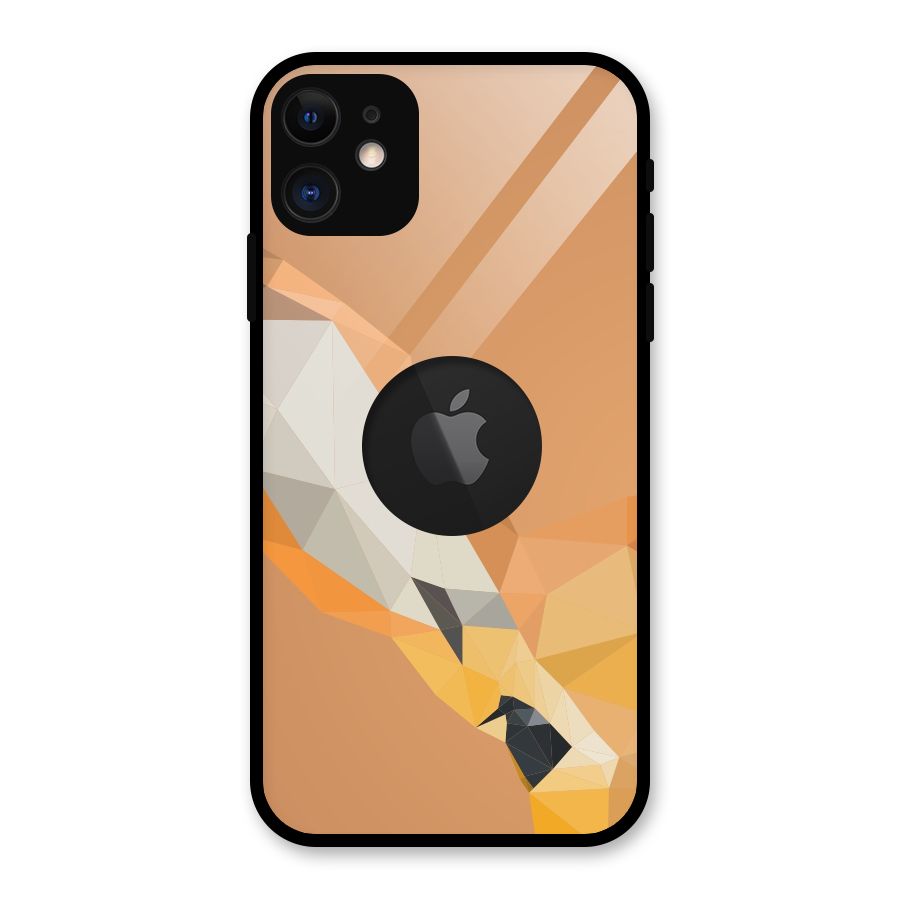 Cute Deer Glass Back Case for iPhone 11 Logo Cut