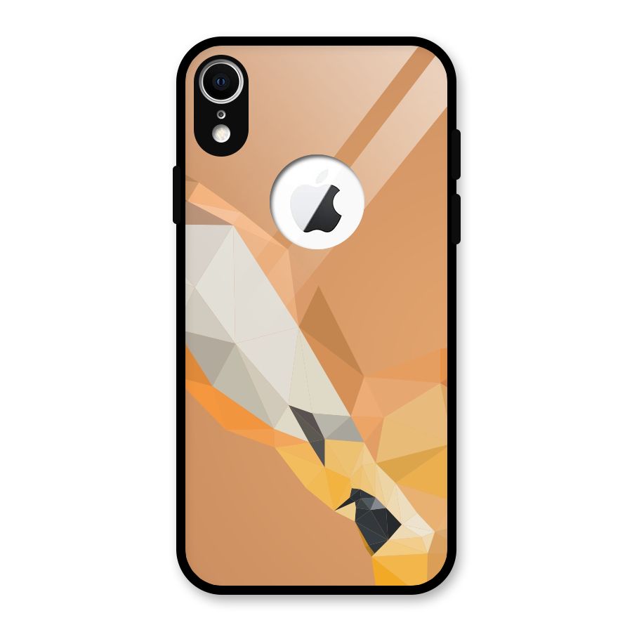 Cute Deer Glass Back Case for iPhone XR Logo Cut