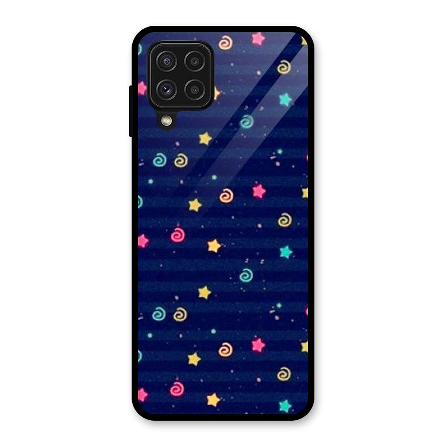 Cute Design Glass Back Case for Galaxy A22 4G