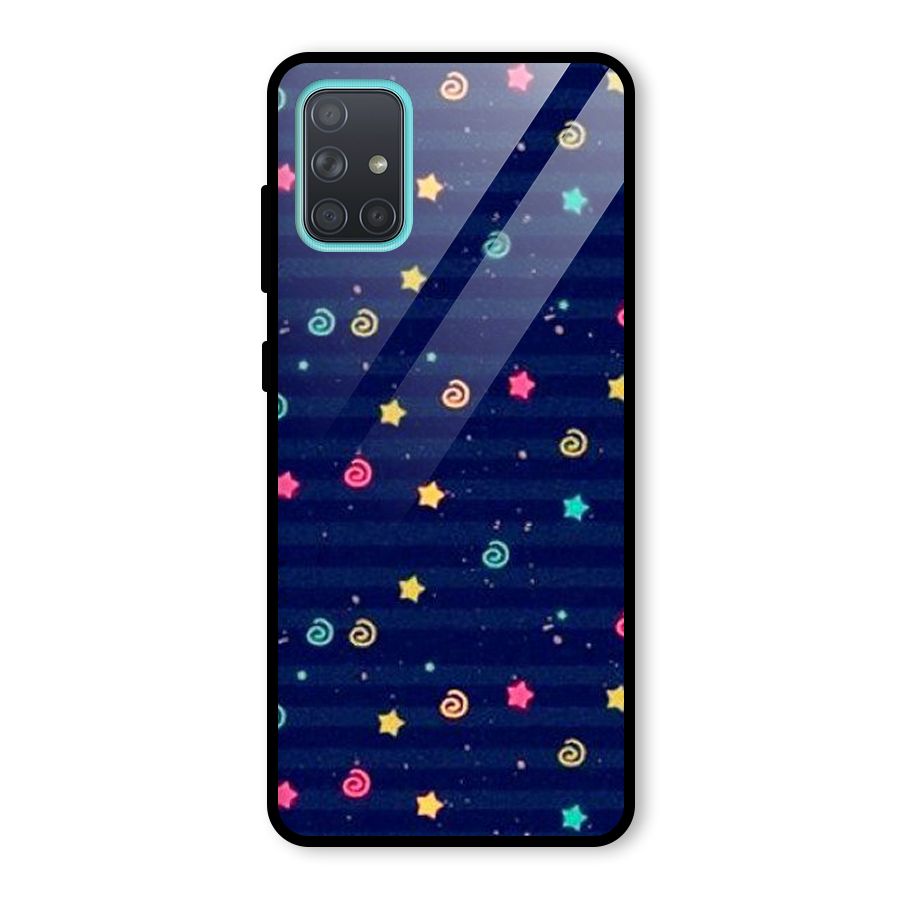 Cute Design Glass Back Case for Galaxy A71