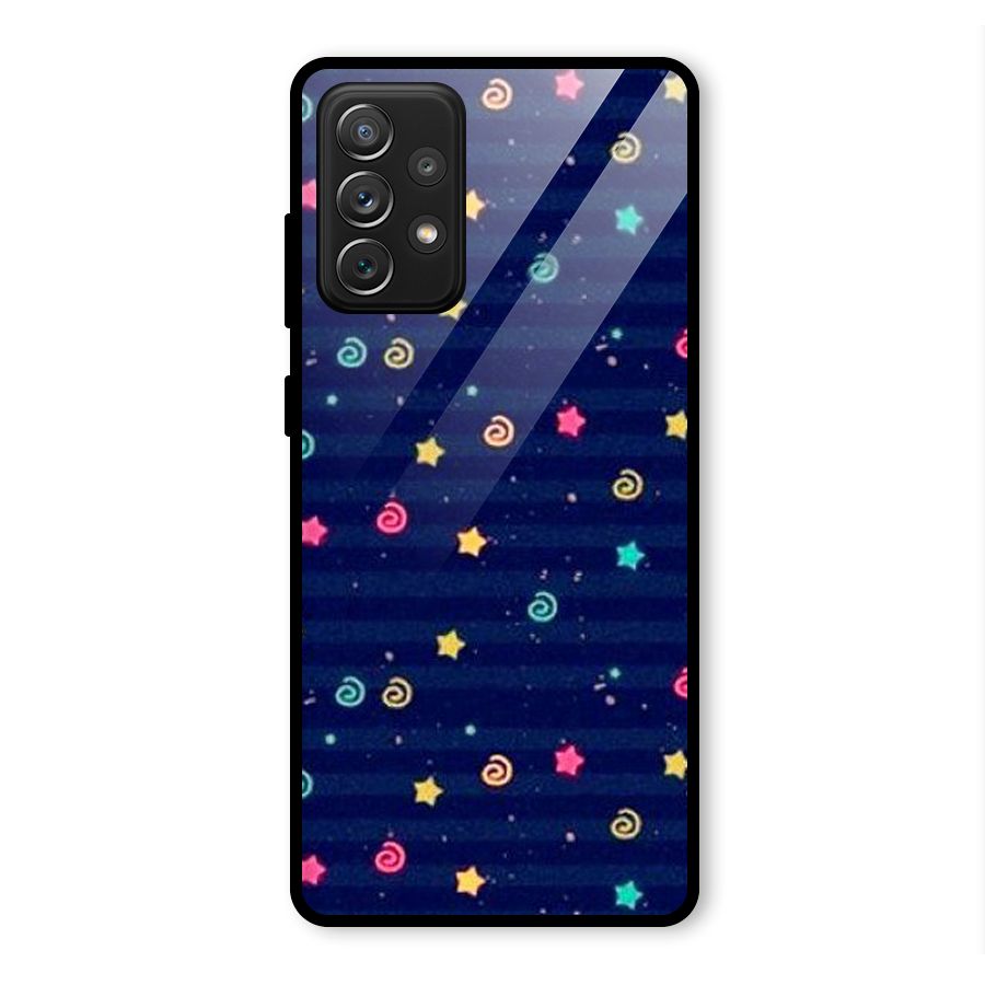 Cute Design Glass Back Case for Galaxy A72