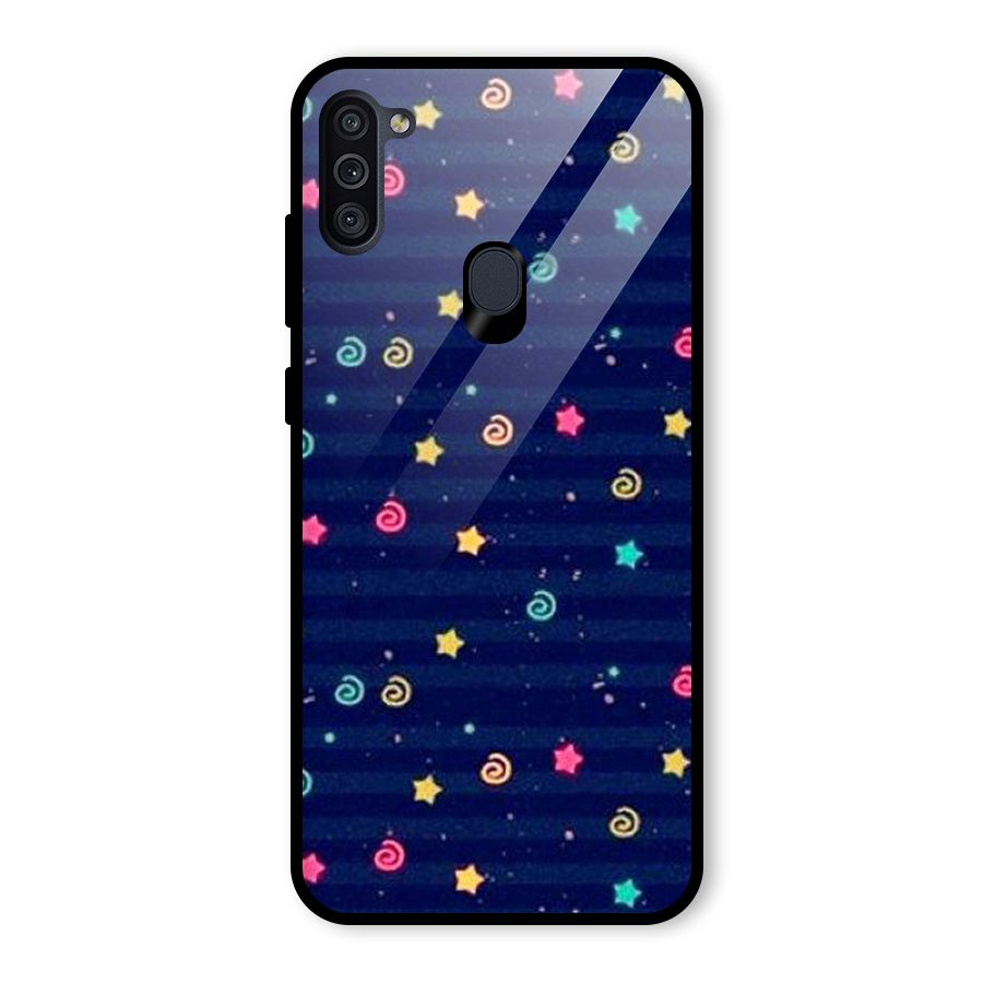 Cute Design Glass Back Case for Galaxy M11