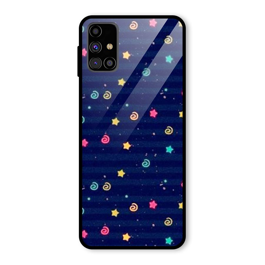Cute Design Glass Back Case for Galaxy M31s