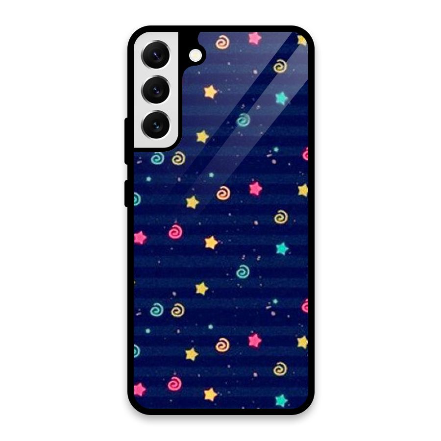 Cute Design Glass Back Case for Galaxy S22 Plus 5G