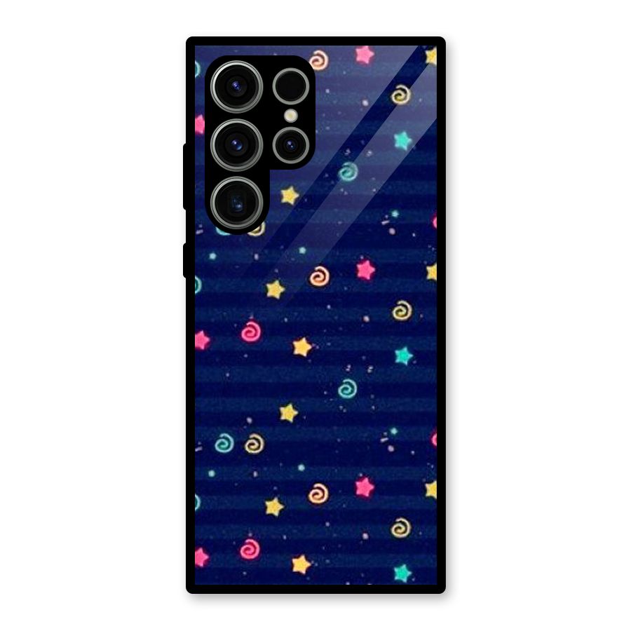 Cute Design Glass Back Case for Galaxy S23 Ultra