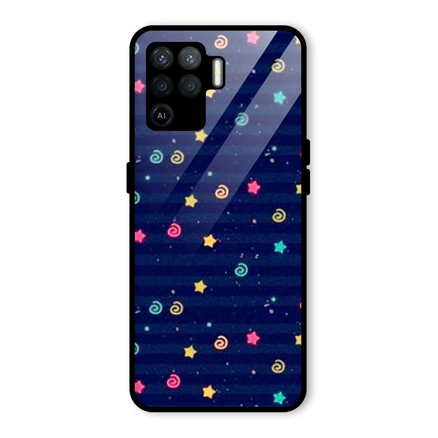 Cute Design Glass Back Case for Oppo F19 Pro