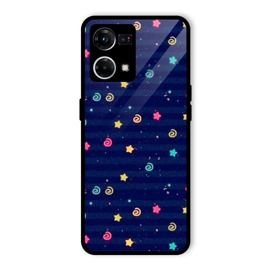 Cute Design Glass Back Case for Oppo F21 Pro 4G
