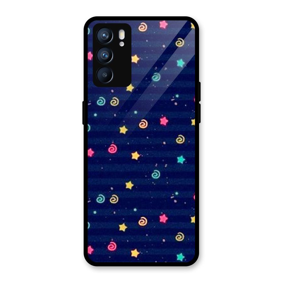 Cute Design Glass Back Case for Oppo Reno6 5G