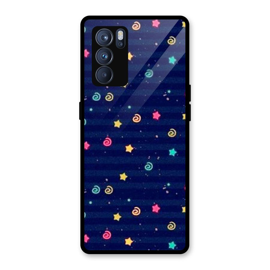 Cute Design Glass Back Case for Oppo Reno6 Pro 5G