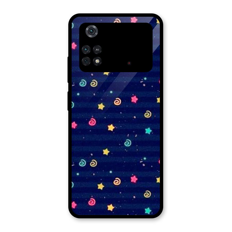 Cute Design Glass Back Case for Poco M4 Pro 4G