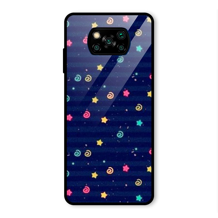 Cute Design Glass Back Case for Poco X3 Pro